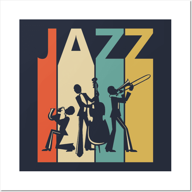 Vintage Jazz Music Lover Gift Wall Art by GWENT